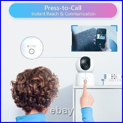 ZOSI 3MP CCTV PTZ WiFi Camera Home Security 2-Way Talk Auto-Tracking Camera Kit