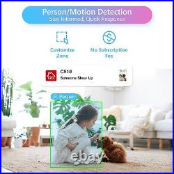 ZOSI 3MP CCTV PTZ WiFi Camera Home Security 2-Way Talk Auto-Tracking Camera Kit