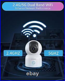 ZOSI 3MP CCTV PTZ WiFi Camera Home Security 2-Way Talk Auto-Tracking Camera Kit