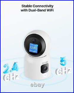 ZOSI 3MP WIFI IP Camera Dual lens Wireless Indoor CCTV Home Smart Security Baby