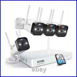 ZOSI 3MP Wireless CCTV Camera System Home Security 2 Way Audio ColorVu Outdoor