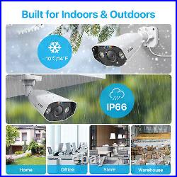 ZOSI 4K 8MP POE CCTV Camera System Home Security H. 265+ NVR +2TB ColorVu Outdoor