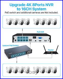 ZOSI 4K POE CCTV System 8MP Camera ColorVu 2 Way Audio Home Security 8-Port 16CH