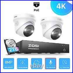 ZOSI 4K POE CCTV System IP Camera 8MP 8CH H. 265+ NVR Home Security Outdoor