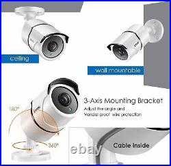 ZOSI 4K Ultra HD CCTV Camera 8CH Home Security System Outdoor 8MP DVR +2TB HDD