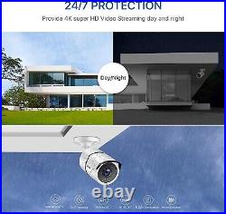 ZOSI 4K Ultra HD CCTV Camera 8CH Home Security System Outdoor 8MP DVR +2TB HDD