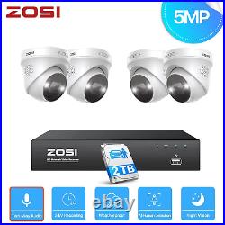 ZOSI 5MP CCTV POE Security Camera System 4K NVR Home Surveillance Outdoor H. 265+