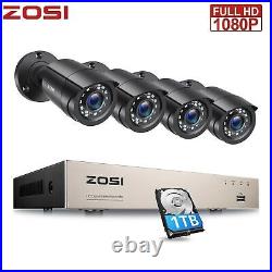 ZOSI 5MP Lite DVR Recorder 1080P CCTV Camera IR Outdoor Home Security System 1TB