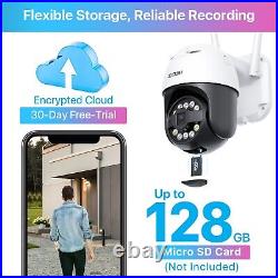 ZOSI 5MP Wireless IP Security Camera Outdoor Home WiFi Smart PTZ Camera IR CCTV