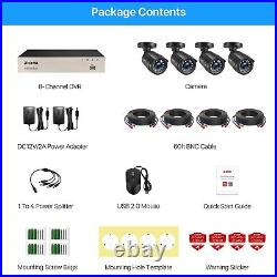 ZOSI 8CH 1080P HDMI DVR 3000TVL CCTV Camera Home Security System Kit Outdoor HD