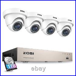 ZOSI 8CH 4CH CCTV 1080P DVR Home Security System 3000TVL Camera Outdoor Video HD