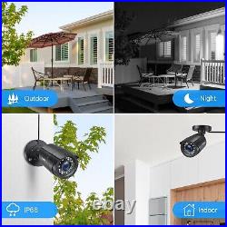 ZOSI 8CH H. 265+ 5MP DVR Outdoor 1080P CCTV Home Security Camera System 1TB HDD