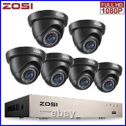 ZOSI CCTV Camera Full HD 1080P 8CH DVR Home Security System Kit IR Night Vision