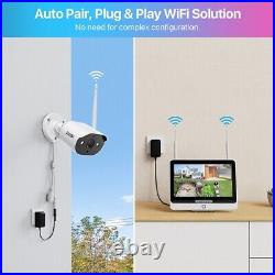 ZOSI CCTV Camera System Home Security Outdoor 2Way Audio 2K Wireless 12NVR 2TB